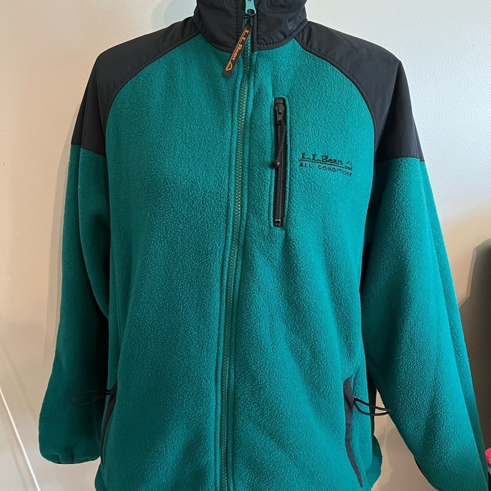 L.L. Bean Green Fleece Jacket